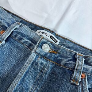 Re/Done x Levi's Reconstructed High Rise Ankle Crop Jeans Blue Mens 28